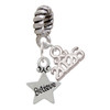 Silver Plated Mini ''Believe'' Star - Silver Plated Twist Rope Bead Charm Dangle with Mini Year 2026: Year to Remember Jewelry Gift - Celebrations