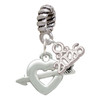 Silver Plated Heart with Arrow - Silver Plated Twist Rope Bead Charm Dangle with Mini Year 2026: Year to Remember Jewelry Gift - Celebrations