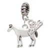 Silver Plated Standing Horse - Silver Plated Twist Rope Bead Charm Dangle with Mini Year 2026: Year to Remember Jewelry Gift - Celebrations