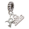 Silver Plated Mini Hummingbird - Silver Plated Twist Rope Bead Charm Dangle with Mini Year 2026: Year to Remember Jewelry Gift - Celebrations