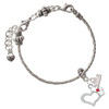 Silver Plated Open Heart with Nurse Hat - Silver Plated Twist Rope Bead Charm Dangle with Mini Year 2026 on a large hole bead bracelet Jewelry Ideas and Examples