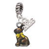 Silver Plated 3-D Chocolate Bunny - Silver Plated Twist Rope Bead Charm Dangle with Mini Year 2026: Year to Remember Jewelry Gift - Celebrations