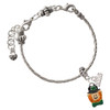 Silver Plated Small Leprechaun with Bow Tie - Silver Plated Twist Rope Bead Charm Dangle with Mini Year 2026 on a large hole bead bracelet Jewelry Ideas and Examples