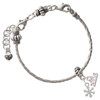 Silver Plated Mini Snowflake - Silver Plated Twist Rope Bead Charm Dangle with Mini Year 2026 on a large hole bead bracelet Jewelry Ideas and Examples