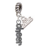Silver Plated Beaded ''Cheer'' - Silver Plated Twist Rope Bead Charm Dangle with Mini Year 2026: Year to Remember Jewelry Gift - Celebrations