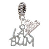 Silver Plated LAX BUM - Silver Plated Twist Rope Bead Charm Dangle with Mini Year 2026: Year to Remember Jewelry Gift - Celebrations
