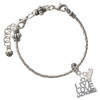 Silver Plated Live Love Lacrosse - Silver Plated Twist Rope Bead Charm Dangle with Mini Year 2026 on a large hole bead bracelet Jewelry Ideas and Examples