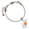 Silver Plated Love with Orange Paw - Silver Plated Twist Rope Bead Charm Dangle with Mini Year 2026 on a large hole bead bracelet Jewelry Ideas and Examples