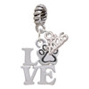 Silver Plated Love with Paw - Silver Plated Twist Rope Bead Charm Dangle with Mini Year 2026: Year to Remember Jewelry Gift - Celebrations