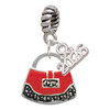 Silver Plated Red Purse - Silver Plated Twist Rope Bead Charm Dangle with Mini Year 2026: Year to Remember Jewelry Gift - Celebrations