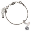 Silver Plated Small Pumpkin - Silver Plated Twist Rope Bead Charm Dangle with Mini Year 2026 on a large hole bead bracelet Jewelry Ideas and Examples