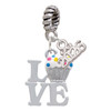 Silver Plated Love with Vanilla Cupcake - Silver Plated Twist Rope Bead Charm Dangle with Mini Year 2026: Year to Remember Jewelry Gift - Celebrations