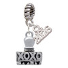 Silver Plated XOXO Stamp - Silver Plated Twist Rope Bead Charm Dangle with Mini Year 2026: Year to Remember Jewelry Gift - Celebrations
