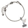 Silver Plated HOPE Stamp - Silver Plated Twist Rope Bead Charm Dangle with Mini Year 2026 on a large hole bead bracelet Jewelry Ideas and Examples