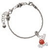 Silver Plated Enamel Basketball ''Rocks'' - Silver Plated Twist Rope Bead Charm Dangle with Mini Year 2026 on a large hole bead bracelet Jewelry Ideas and Examples