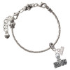 Silver Plated 3-D ''Bite Me'' Stamp - Silver Plated Twist Rope Bead Charm Dangle with Mini Year 2026 on a large hole bead bracelet Jewelry Ideas and Examples