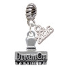 Silver Plated 3-D ''Dream On'' Stamp - Silver Plated Twist Rope Bead Charm Dangle with Mini Year 2026: Year to Remember Jewelry Gift - Celebrations
