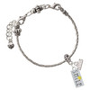 Silver Plated Smile with Smiley Face Rectangle - Silver Plated Twist Rope Bead Charm Dangle with Mini Year 2026 on a large hole bead bracelet Jewelry Ideas and Examples