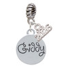 Silver Plated Giddy Circle - Silver Plated Twist Rope Bead Charm Dangle with Mini Year 2026: Year to Remember Jewelry Gift - Celebrations
