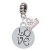 Silver Plated Love Circle - Silver Plated Twist Rope Bead Charm Dangle with Mini Year 2026: Year to Remember Jewelry Gift - Celebrations