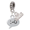 Silver Plated Emoticon :-O - Surprise - Silver Plated Twist Rope Bead Charm Dangle with Mini Year 2026: Year to Remember Jewelry Gift - Celebrations