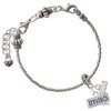 Silver Plated Text Chat - lmao - Laughing My A** Off - Silver Plated Twist Rope Bead Charm Dangle with Mini Year 2026 on a large hole bead bracelet Jewelry Ideas and Examples