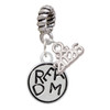 Silver Plated Dream in Circle - Silver Plated Twist Rope Bead Charm Dangle with Mini Year 2026: Year to Remember Jewelry Gift - Celebrations
