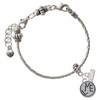 Silver Plated Live in Circle - Silver Plated Twist Rope Bead Charm Dangle with Mini Year 2026 on a large hole bead bracelet Jewelry Ideas and Examples