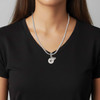 Silver Plated Disc Initial - e - Silver Plated Twist Rope Bead Charm Dangle with Mini Year 2026 as a necklace pendant