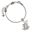 Silver Plated Large Filigree Frog - Silver Plated Twist Rope Bead Charm Dangle with Mini Year 2026 on a large hole bead bracelet Jewelry Ideas and Examples