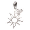 Silver Plated Open Design Sun - Silver Plated Twist Rope Bead Charm Dangle with Mini Year 2026: Year to Remember Jewelry Gift - Celebrations