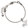 Curled Up Cat - Silver Plated Twist Rope Bead Charm Dangle with Mini Year 2026 on a large hole bead bracelet Jewelry Ideas and Examples