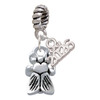 Silver Plated Napoleon's Small Bee - Silver Plated Twist Rope Bead Charm Dangle with Mini Year 2026: Year to Remember Jewelry Gift - Celebrations