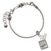Two-tone Shadow Box ''Faith'' with Cross - Silver Plated Twist Rope Bead Charm Dangle with Mini Year 2026 on a large hole bead bracelet Jewelry Ideas and Examples