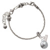 Silver Plated Faith Disc with Cutout Flower - Silver Plated Twist Rope Bead Charm Dangle with Mini Year 2026 on a large hole bead bracelet Jewelry Ideas and Examples