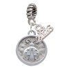 Silver Plated Ladybug - Round Seal - Silver Plated Twist Rope Bead Charm Dangle with Mini Year 2026: Year to Remember Jewelry Gift - Celebrations