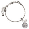 Silver Plated Love - Round Seal - Silver Plated Twist Rope Bead Charm Dangle with Mini Year 2026 on a large hole bead bracelet Jewelry Ideas and Examples