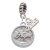 Silver Plated Hope - Round Seal - Silver Plated Twist Rope Bead Charm Dangle with Mini Year 2026: Year to Remember Jewelry Gift - Celebrations