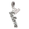 Silver Plated Crystal Script ''Believe'' - Silver Plated Twist Rope Bead Charm Dangle with Mini Year 2026: Year to Remember Jewelry Gift - Celebrations