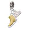 Two-tone 3-D Ice Skate - Silver Plated Twist Rope Bead Charm Dangle with Mini Year 2026: Year to Remember Jewelry Gift - Celebrations