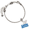 Royal Blue ''Little Sister'' with Heart - Silver Plated Twist Rope Bead Charm Dangle with Mini Year 2026 on a large hole bead bracelet Jewelry Ideas and Examples