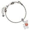 Love with Basketball - Silver Plated Twist Rope Bead Charm Dangle with Mini Year 2026 on a large hole bead bracelet Jewelry Ideas and Examples