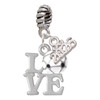 Love with Soccer Ball - Silver Plated Twist Rope Bead Charm Dangle with Mini Year 2026: Year to Remember Jewelry Gift - Celebrations