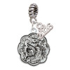 Silver Plated Dragon and Phoenix Medallion - Silver Plated Twist Rope Bead Charm Dangle with Mini Year 2026: Year to Remember Jewelry Gift - Celebrations