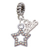 Silver Plated AB Crystal Lucky Star - Silver Plated Twist Rope Bead Charm Dangle with Mini Year 2026: Year to Remember Jewelry Gift - Celebrations