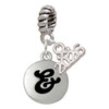Silver Plated Capital Letter - & - Pebble Disc - Silver Plated Twist Rope Bead Charm Dangle with Mini Year 2026: Year to Remember Jewelry Gift - Celebrations