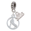 Field Hockey Player Silhouette in 1/2'' Disc - Silver Plated Twist Rope Bead Charm Dangle with Mini Year 2026: Year to Remember Jewelry Gift - Celebrations