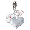 Silver Plated Nurse's Prayer Heart - Lord Guide - Silver Plated Twist Rope Bead Charm Dangle with Mini Year 2026: Year to Remember Jewelry Gift - Celebrations