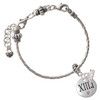 Silver Plated Half Marathon with Pink Crystal Roman Numeral - Silver Plated Twist Rope Bead Charm Dangle with Mini Year 2026 on a large hole bead bracelet Jewelry Ideas and Examples