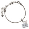 Silver Plated Suitcase - Silver Plated Twist Rope Bead Charm Dangle with Mini Year 2026 on a large hole bead bracelet Jewelry Ideas and Examples